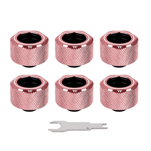 Pacific G1/4 PETG Tube 16mm OD Compression – Rose Gold (6-Pack Fittings)